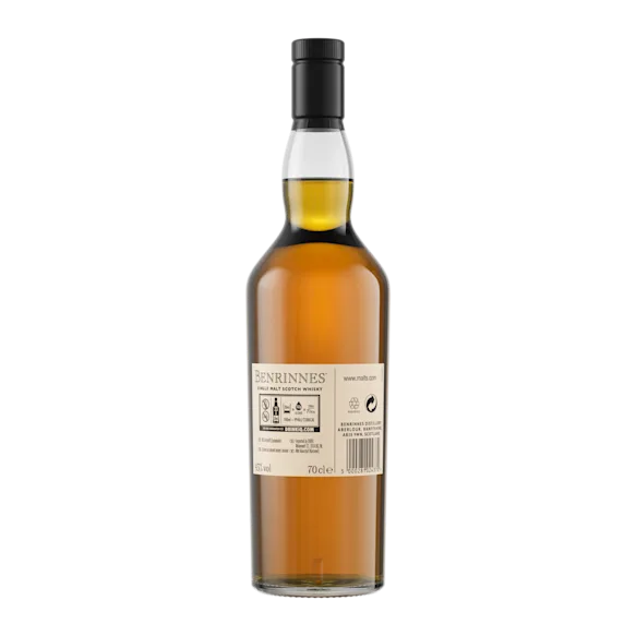 Benrinnes 15 Year Old Flora & Fauna Single Malt Whisky, 70cl Back of bottle