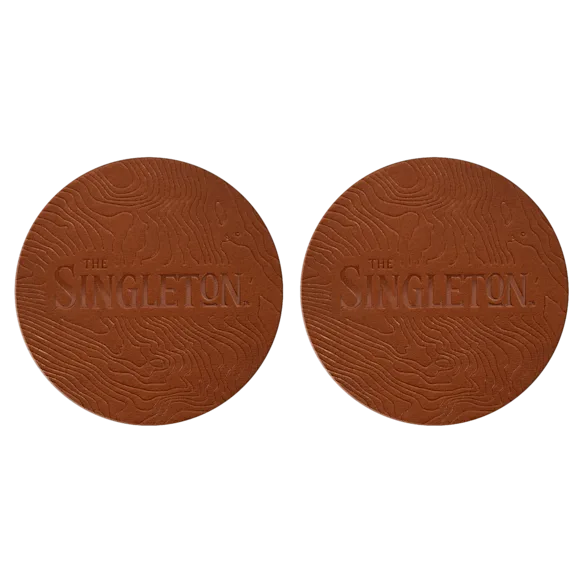 Satz von zwei Konturkarten-Untersetzern von The Singleton.