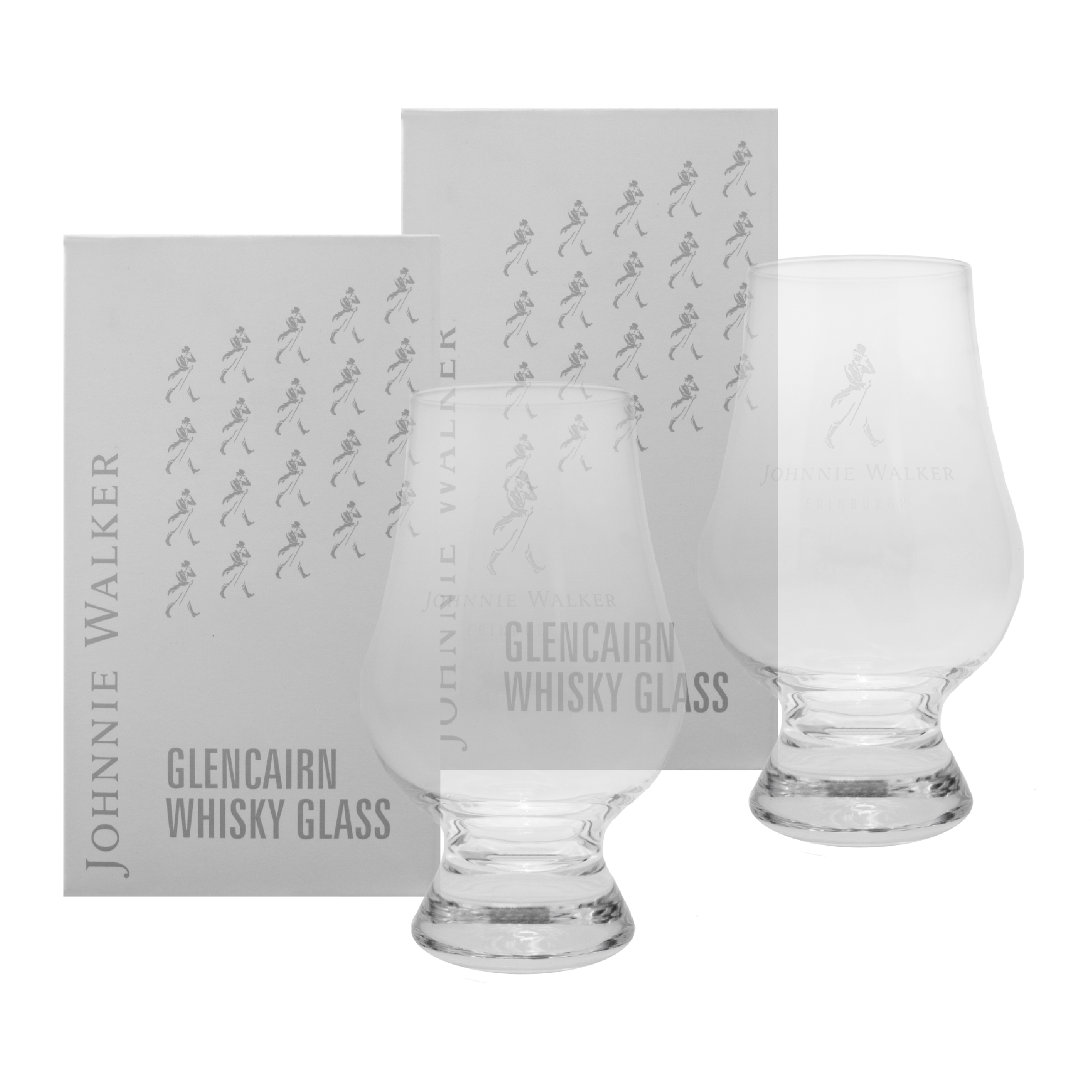 Pair of Johnnie Walker Glencairn glasses.