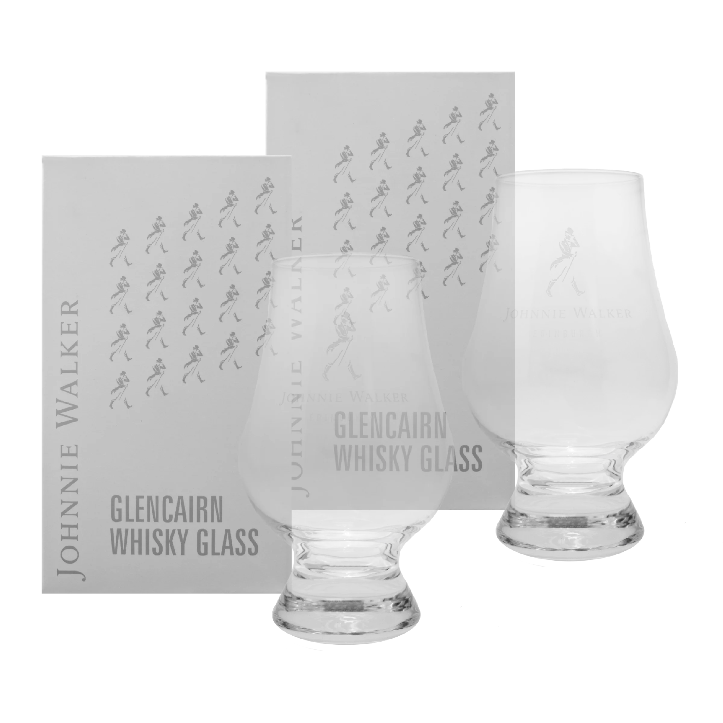 Pair of Johnnie Walker Glencairn glasses.