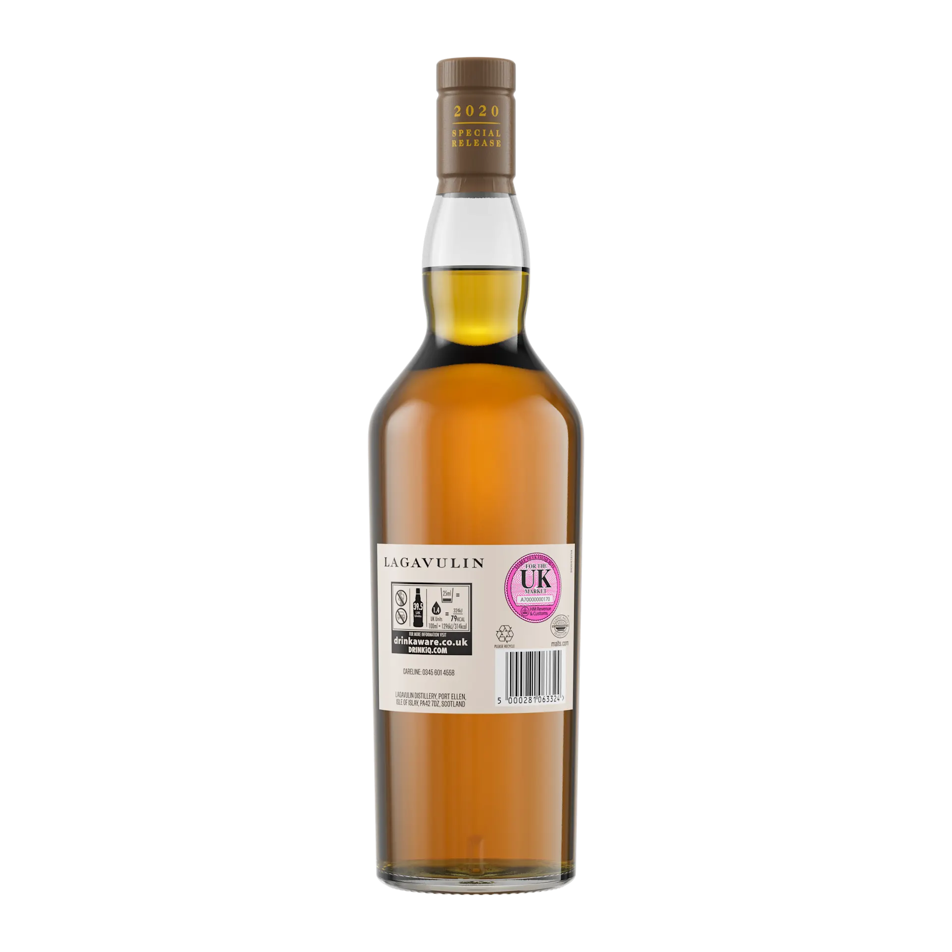 Lagavulin 12 Year Old Special Release 2020 - Back of Bottle