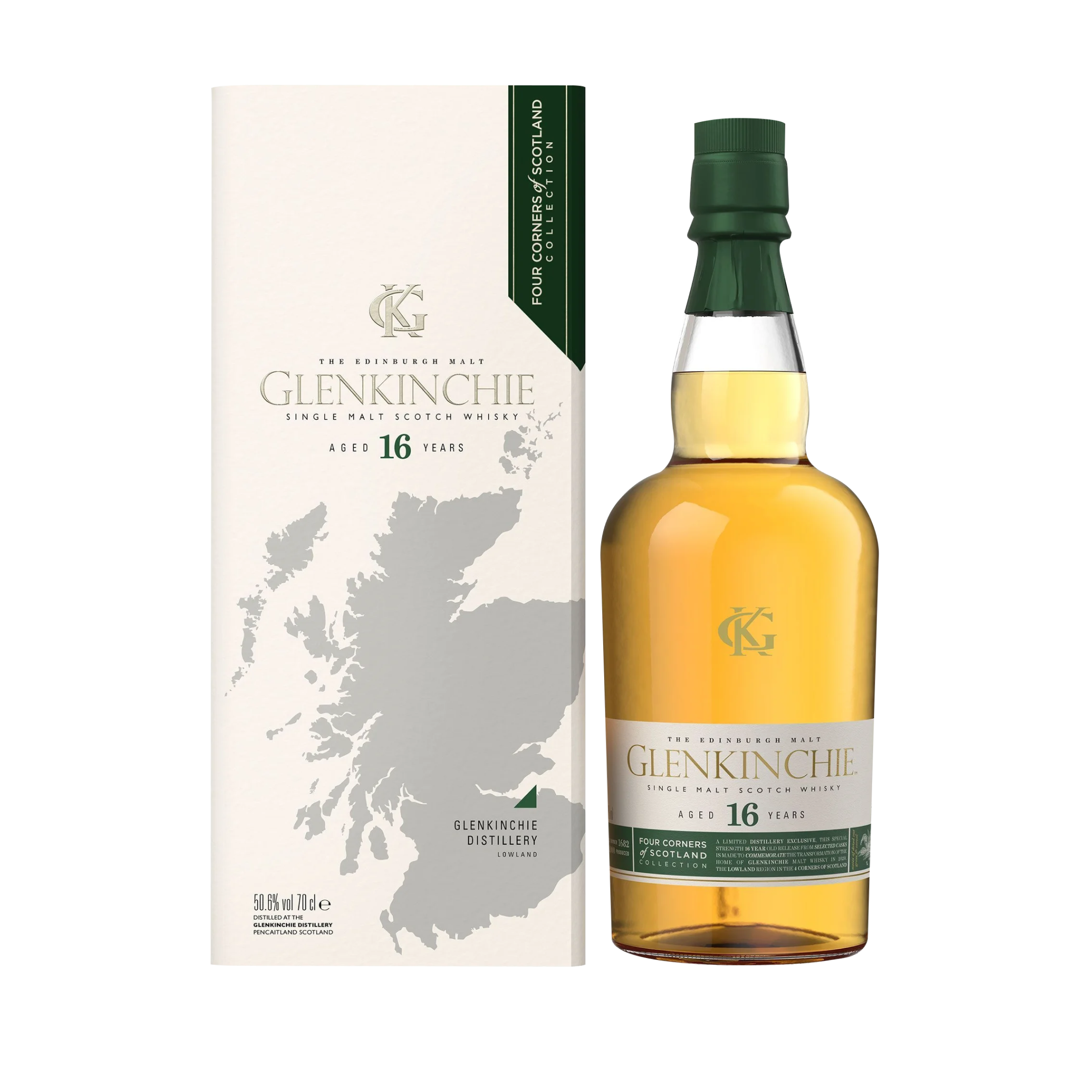 Glenkinchie 16 Year Old Single Malt Scotch Whisky, The Four Corners of Scotland Collection, 70cl