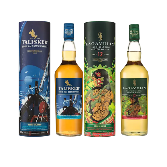 Lagavulin 12 Year Old & Talisker Special Release 2023 Single Malt Scotch Whisky, 2x70cl