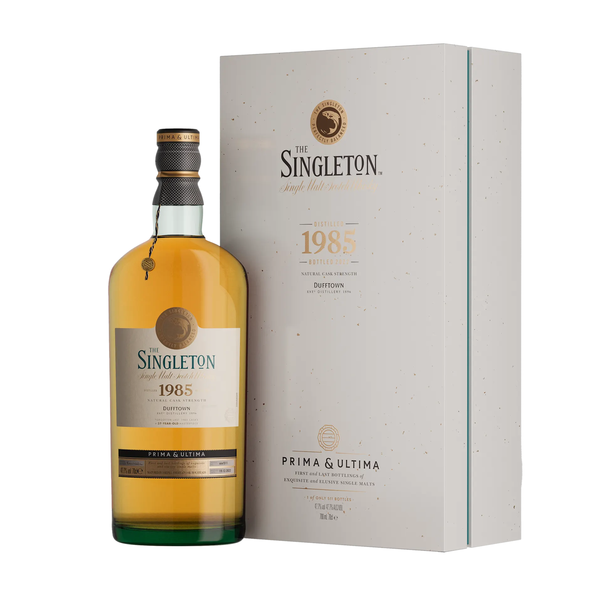 The Singleton of Dufftown 1985 Single Malt Scotch Whisky Front of Bottle and Case