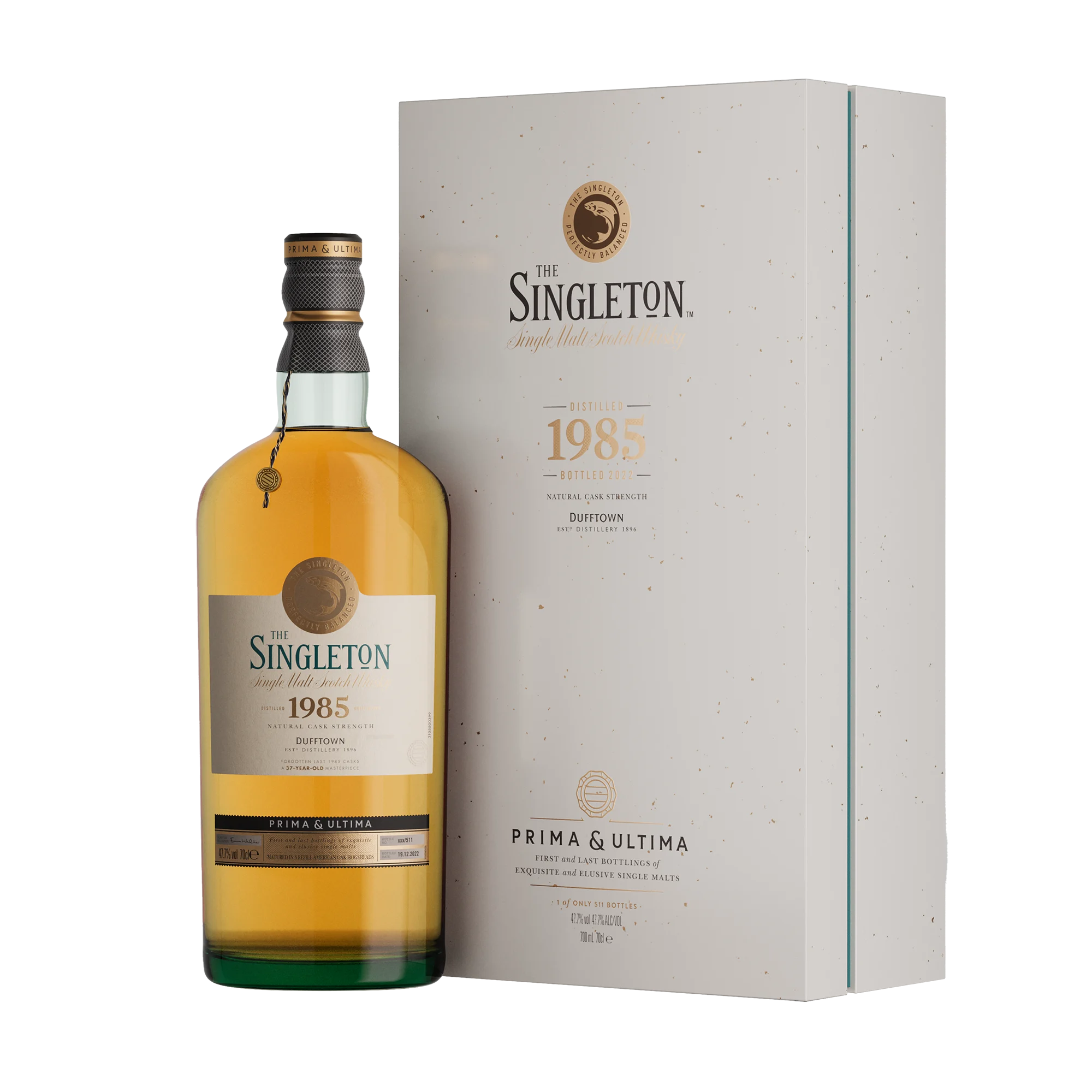 The Singleton of Dufftown 1985 Single Malt Scotch Whisky Front of Bottle and Case