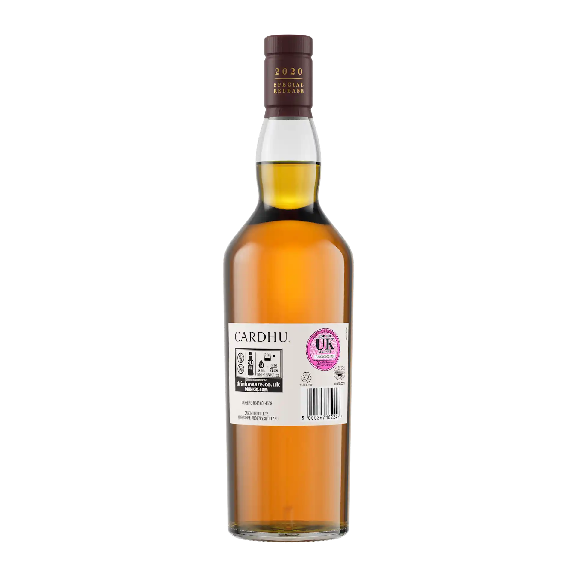 Cardhu 11 Year Old Special Release 2020 Single Malt Whisky, 70cl - Back of Bottle