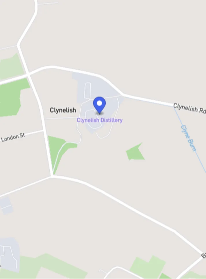 Kartenansicht der Clynelish Destillerie