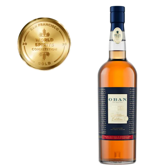 Oban Distillers Edition Single Malt Scotch Whisky San Francisco World Spirits Competition Gold