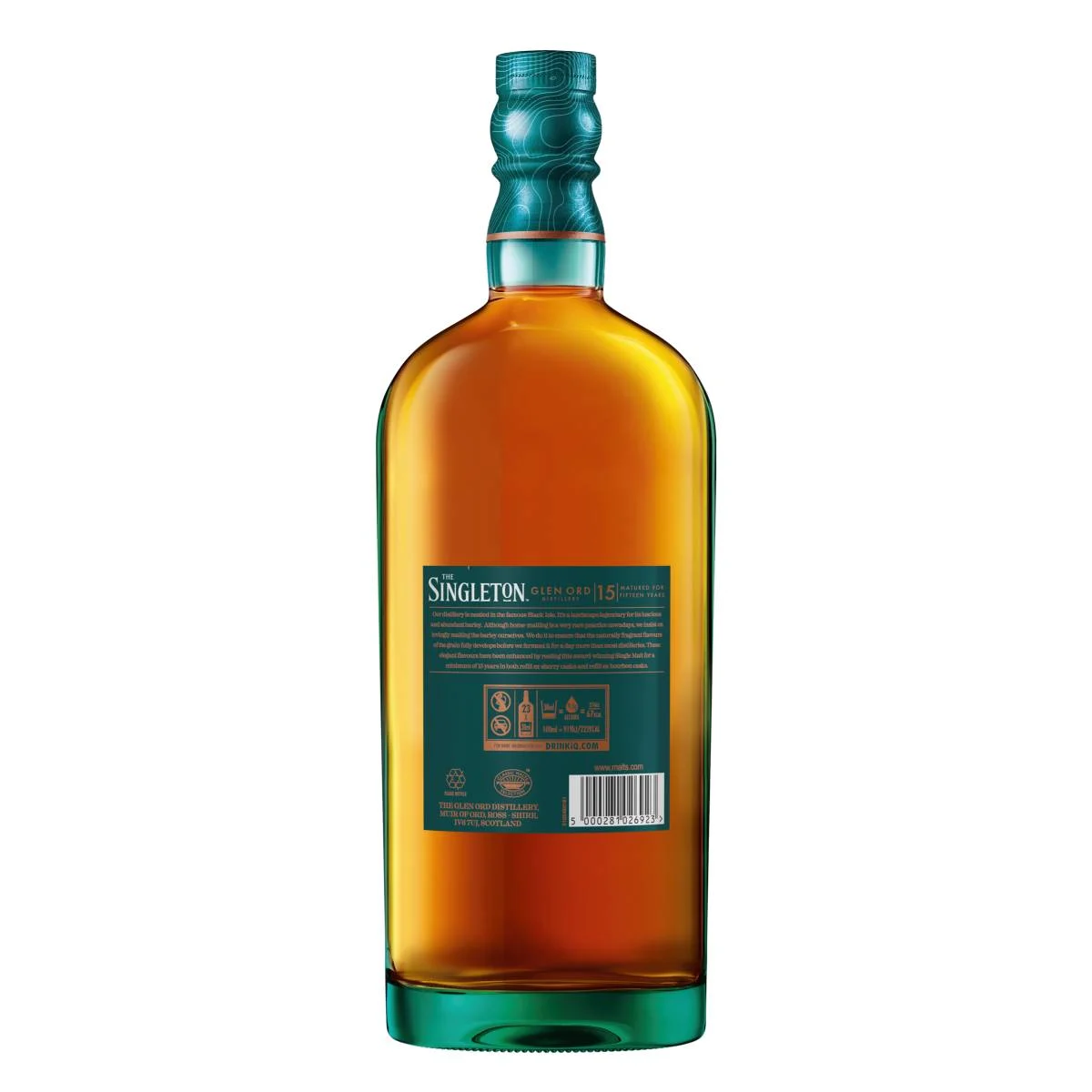 The Singleton of Glen Ord 15 Year Old Single Malt Scotch Whisky Back Label