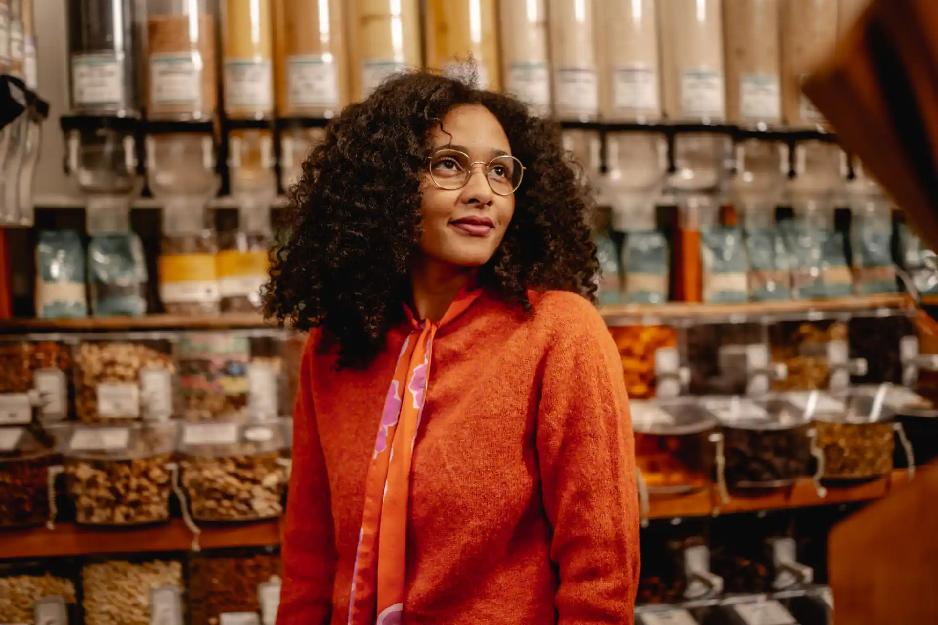 Jawahir Al-Mauly in her spice shop, Ujamaa Spice