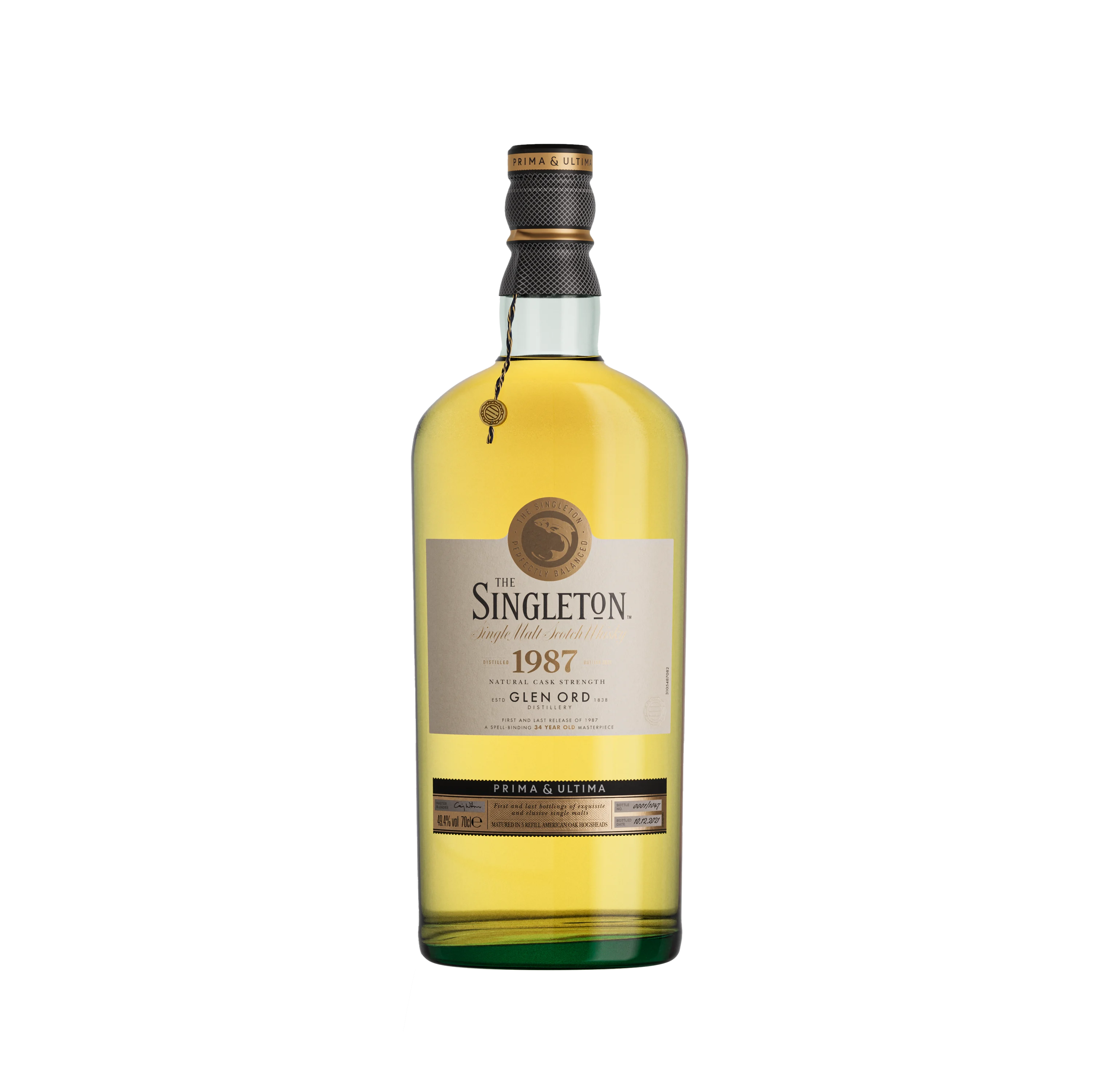 The Singleton of Glen Ord 1987 Single Malt Whisky Prima & Ultima Third Release Front of Bottle