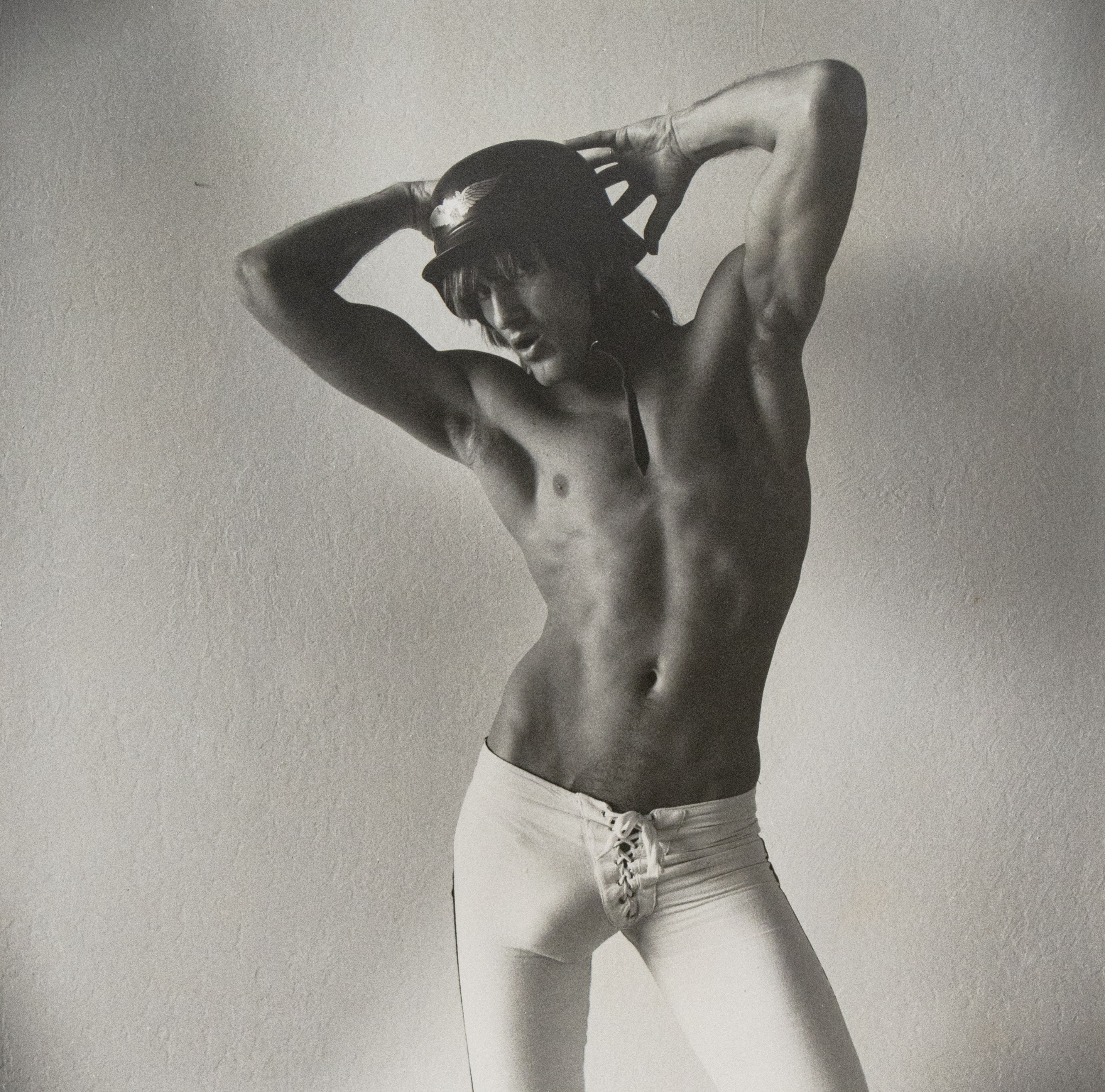 Berlin Self Portrait in Helmet and White Football Pants