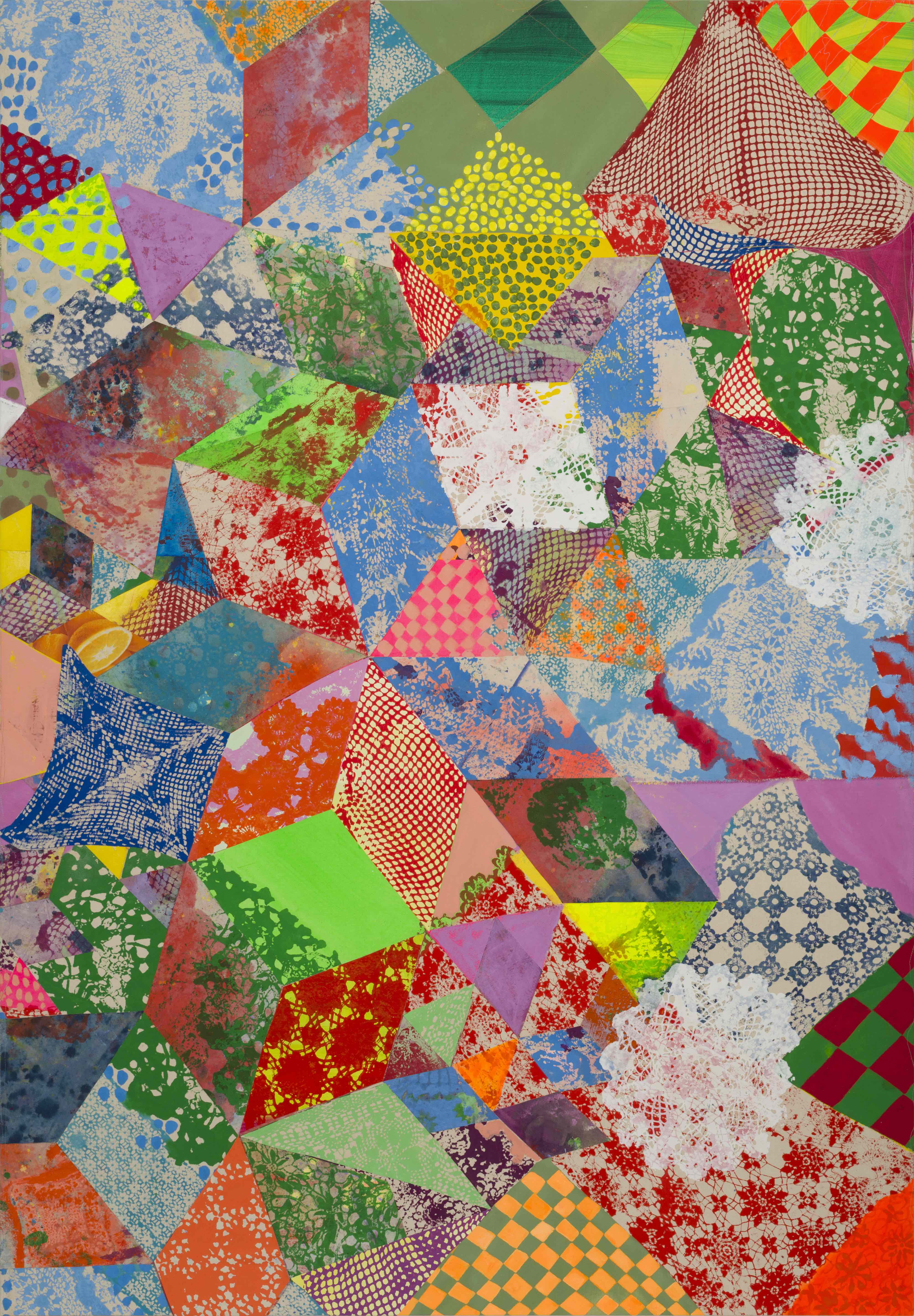 Irreducible Septagram Quilt with Cubed Cubes
