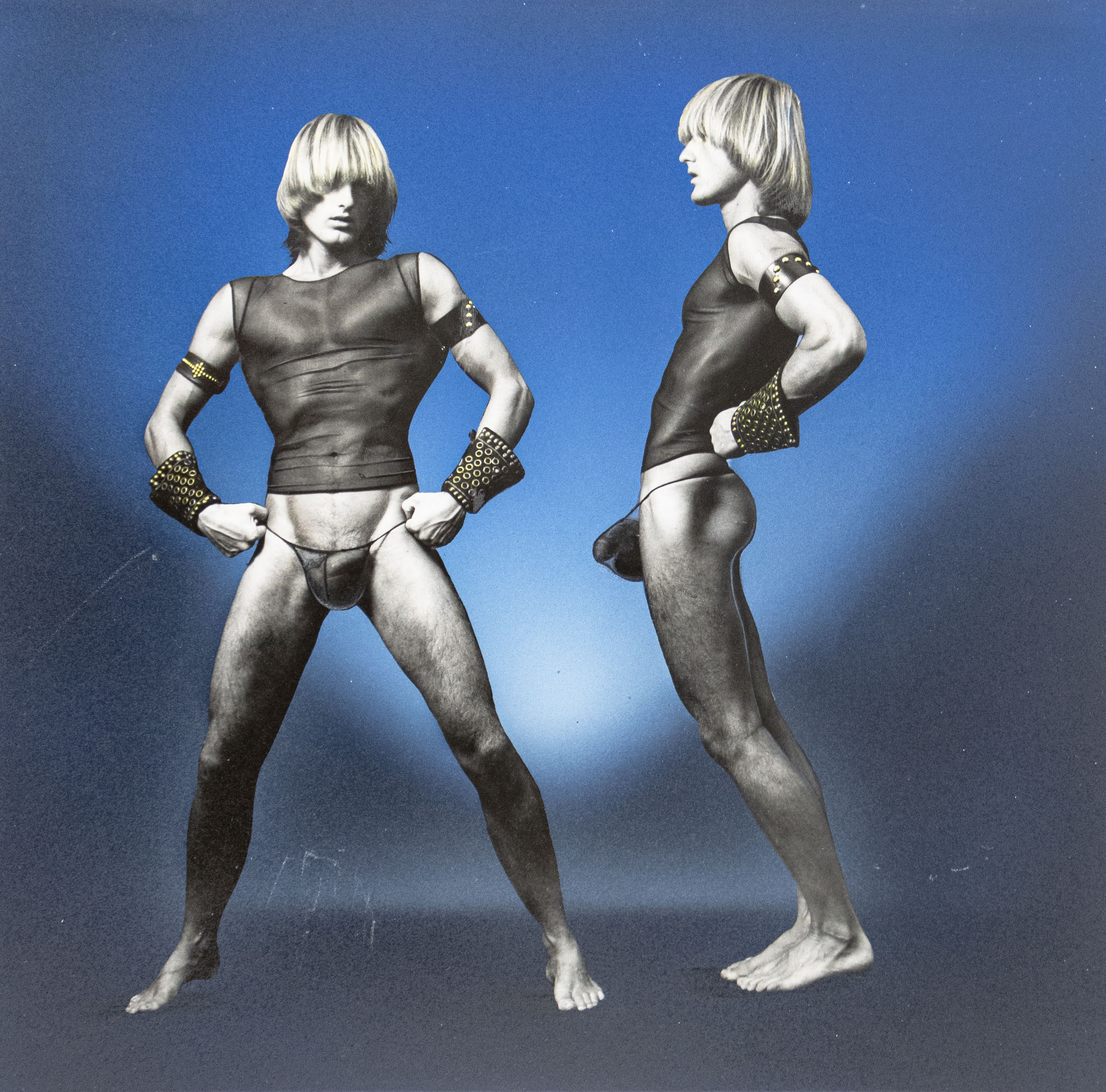 Berlin Self Portrait with Glowing Blue Background