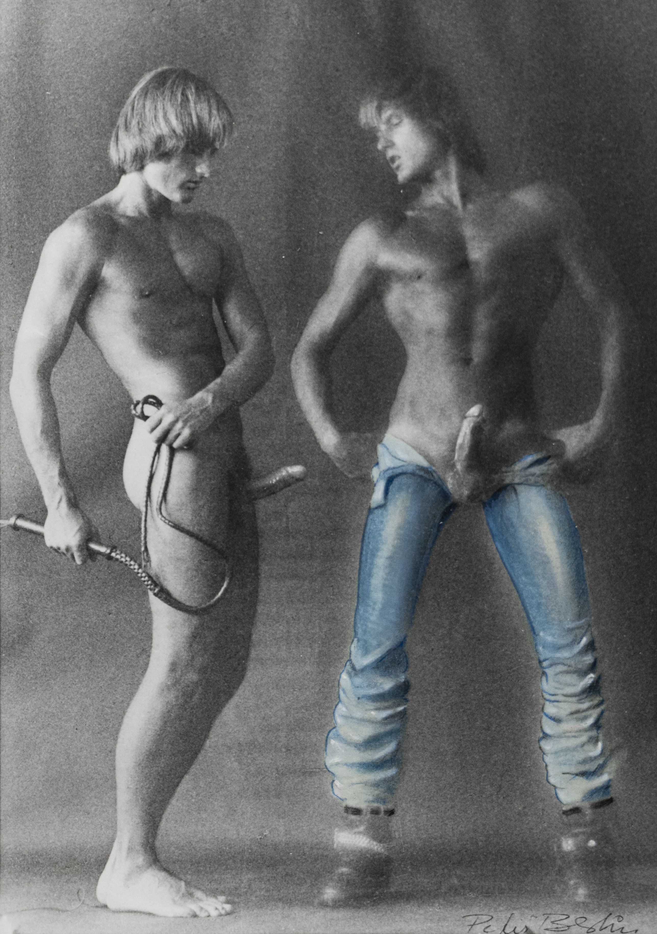 Berlin Double Self Portrait with Blue Jeans and Whip II