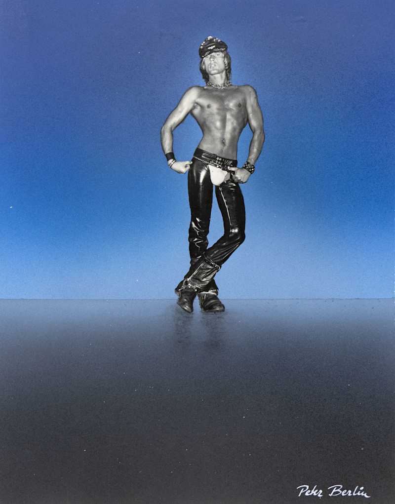 Berlin Self Portrait in Black Leather Chaps and Cap