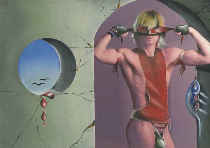 Berlin Self Portrait with Blindfold and Porthole