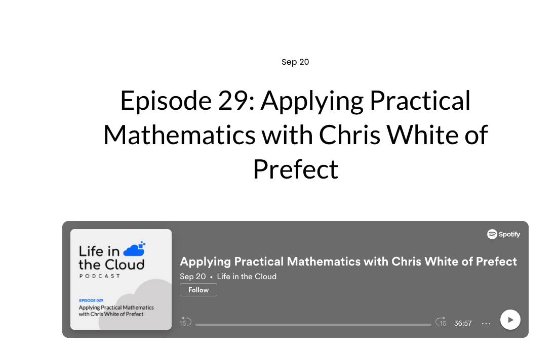Applying Practical Mathematics with Chris White of Prefect