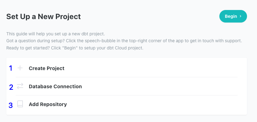 set up a new project