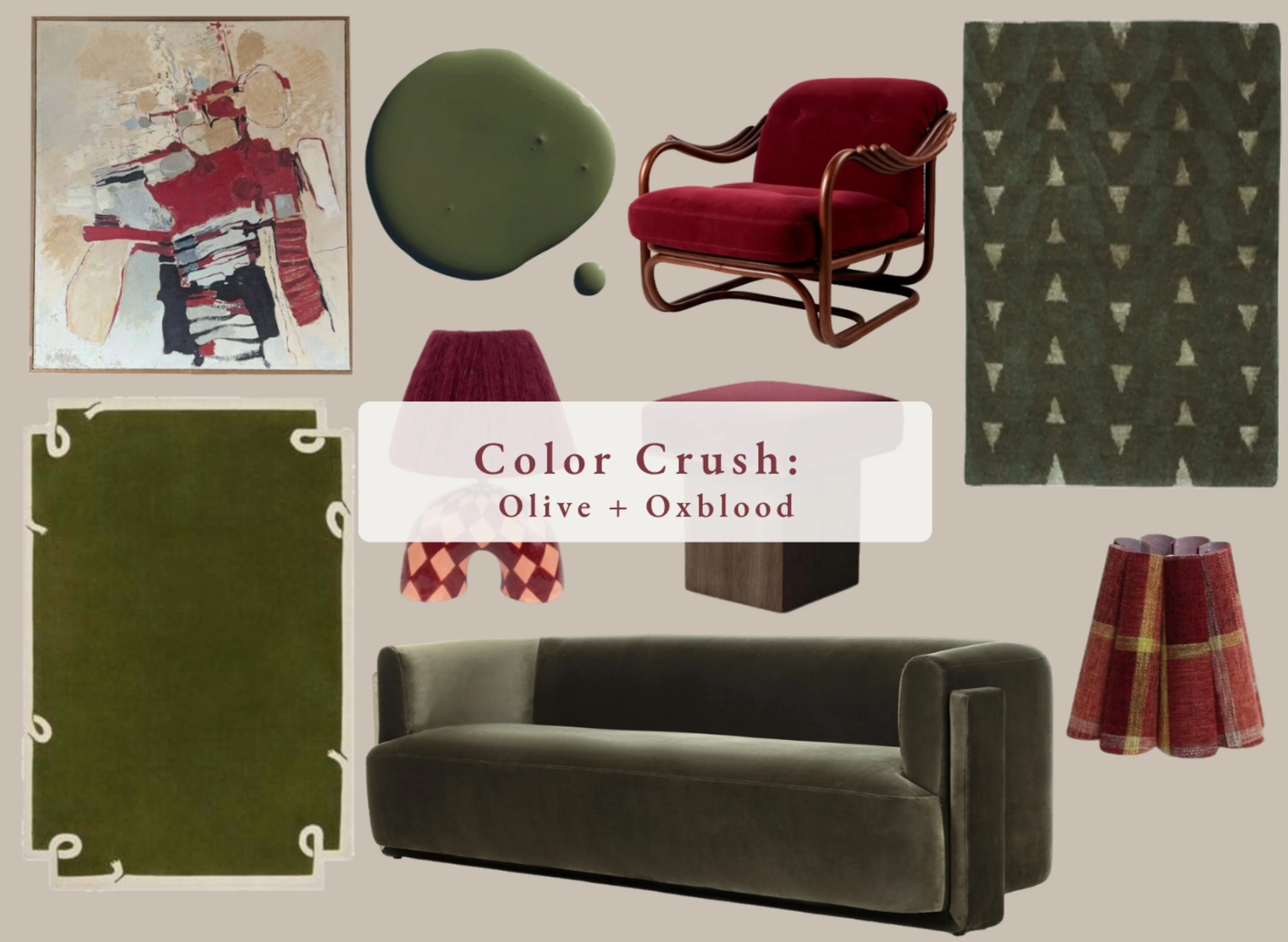 olive and oxblood