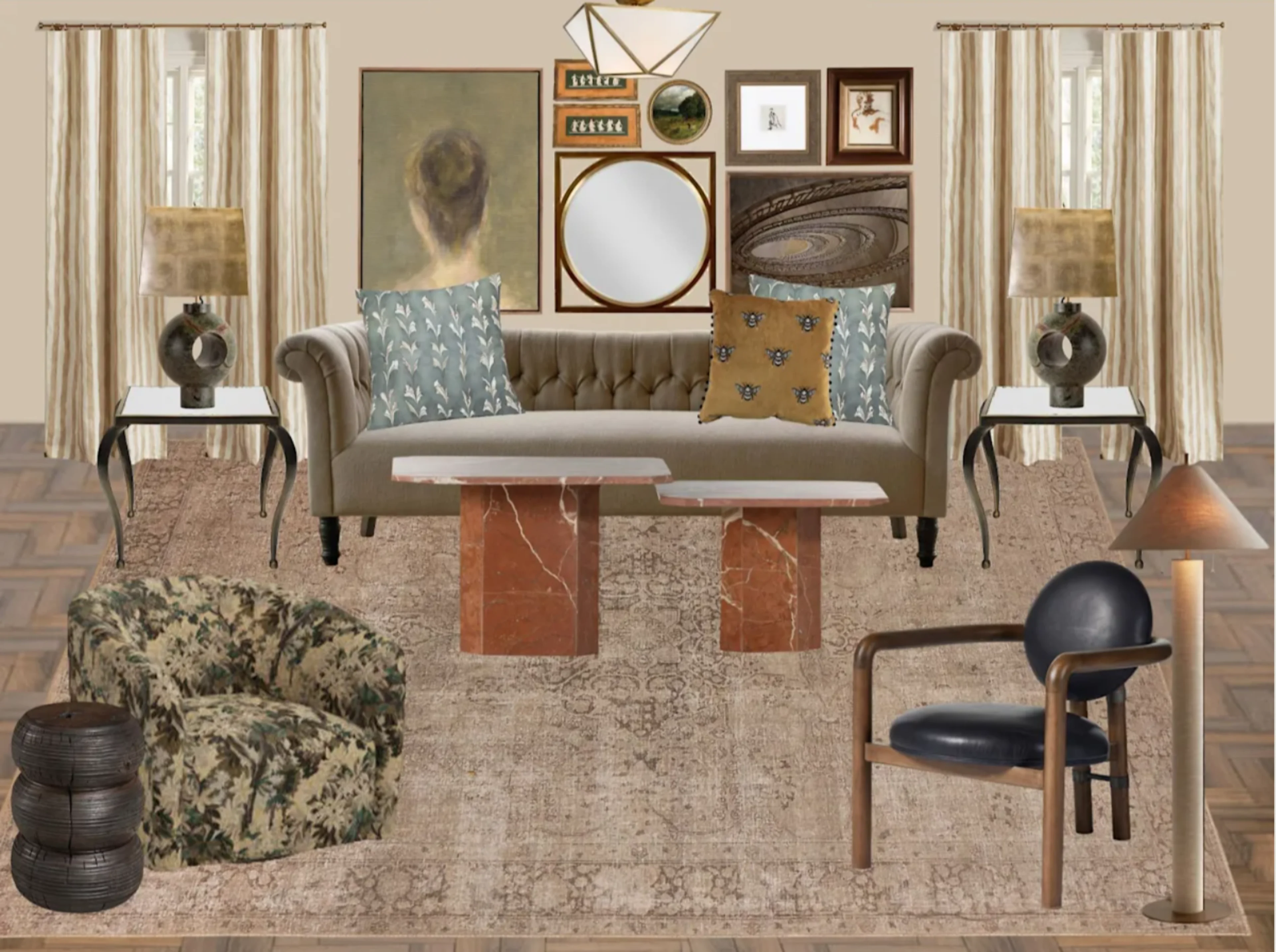 collected heritage mood board