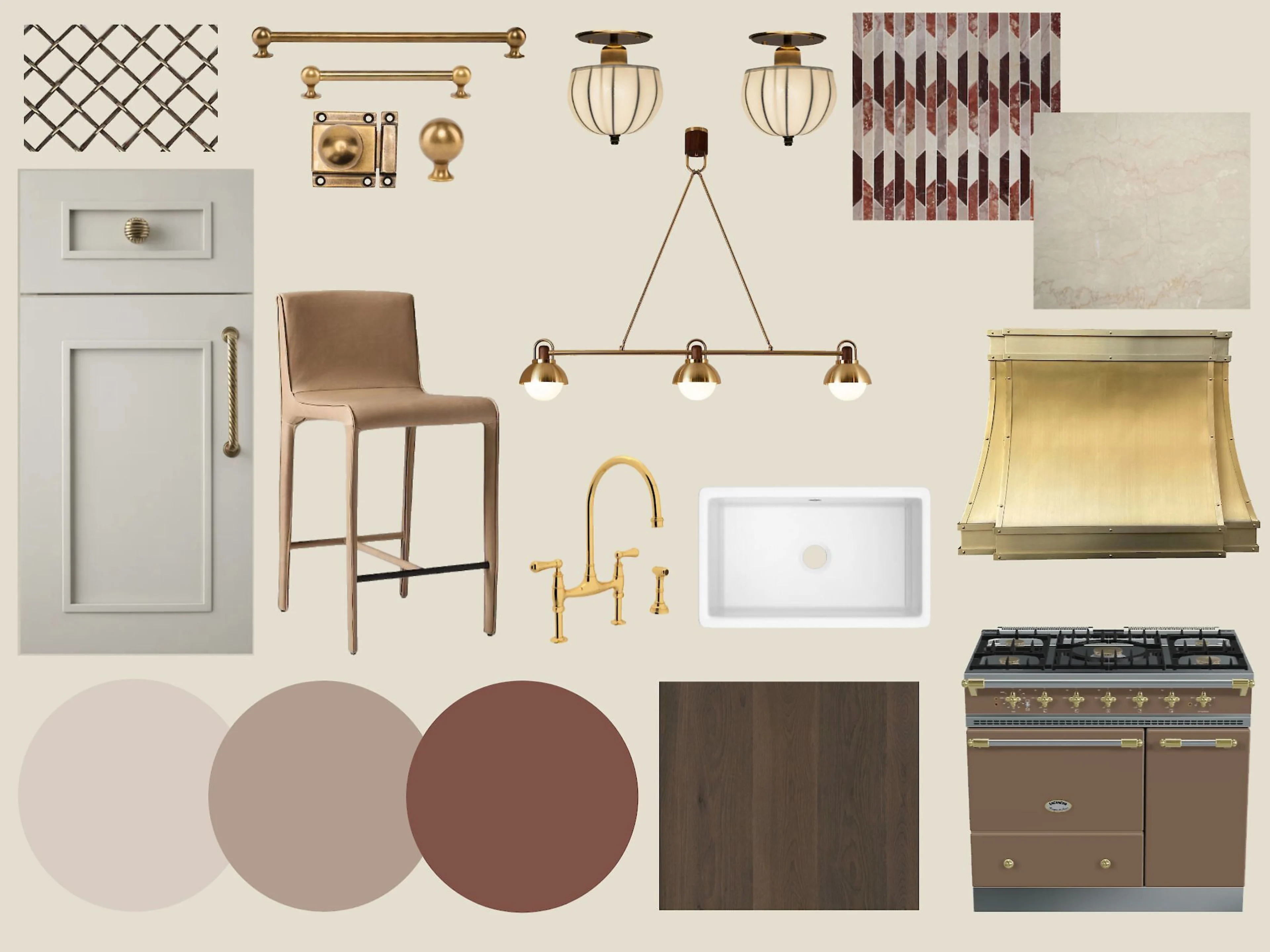 Kitchen Mood Board brass roots