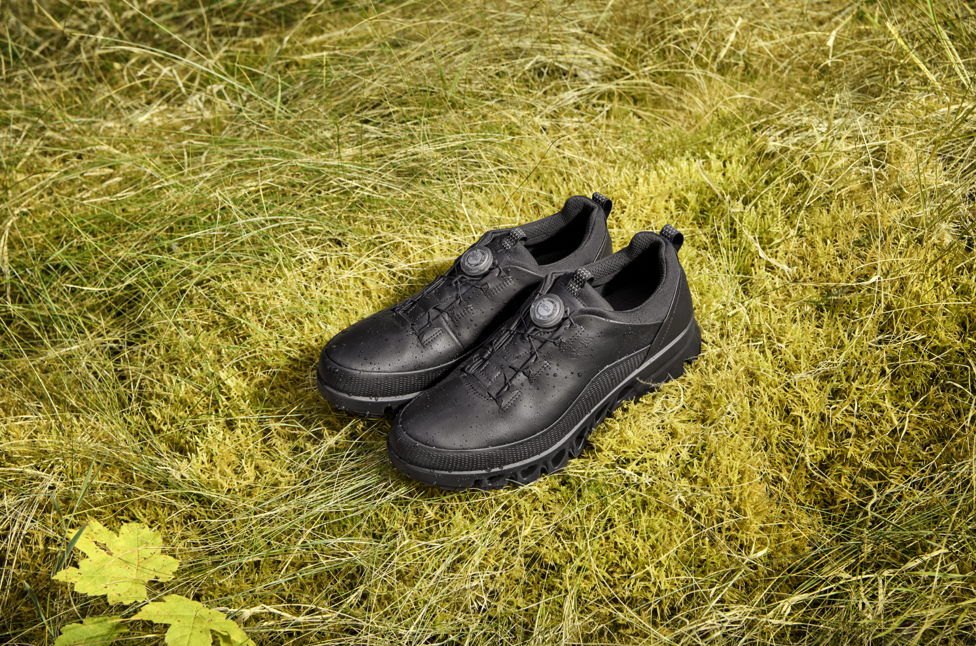 ECCO Golf S Three BOA メンズ レザーGore-Texゴルフシューズ | ブルー