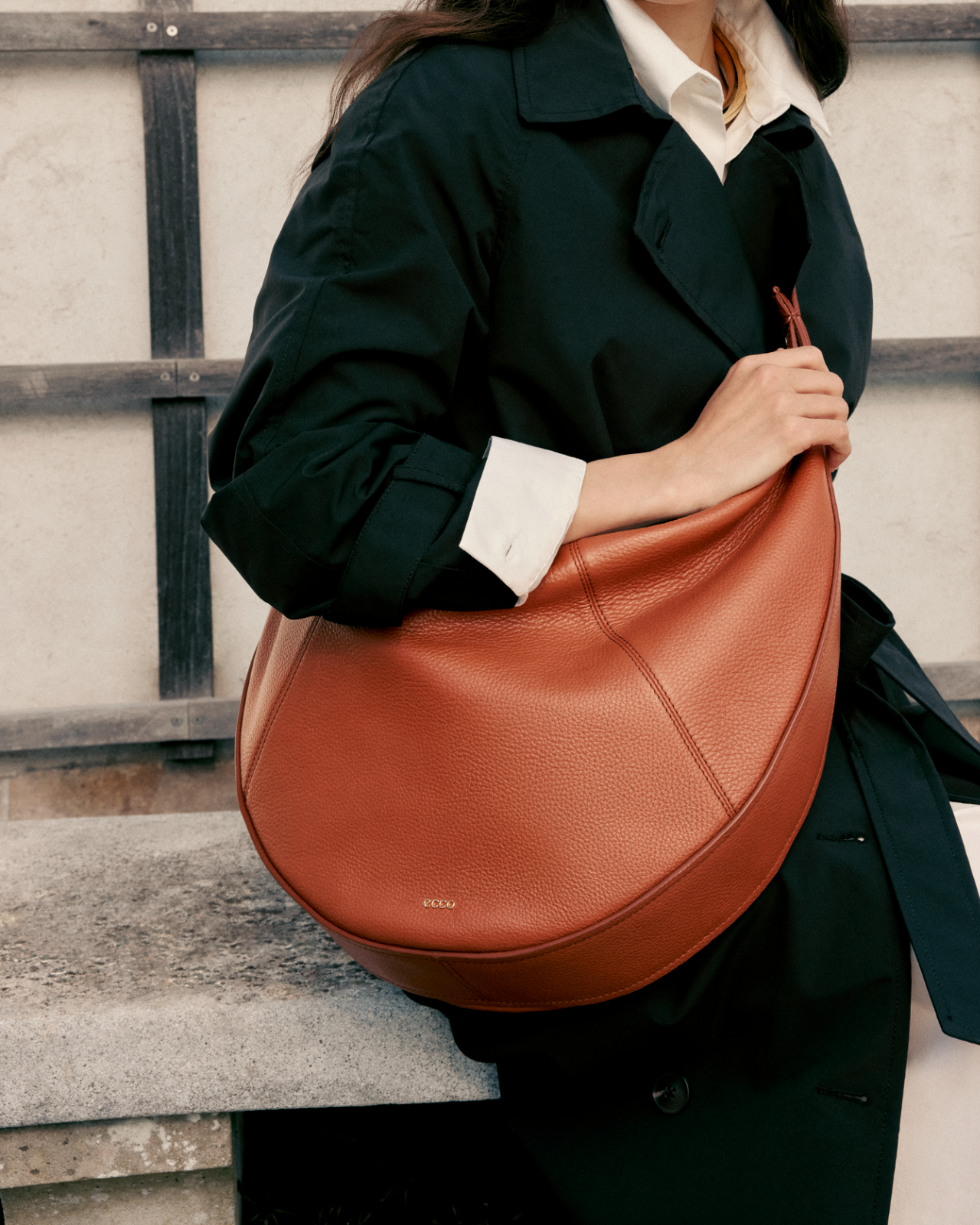 【1度着用のみ美品】 ecco (エコー) フラットシューズ スリッポン 4th_AW25-