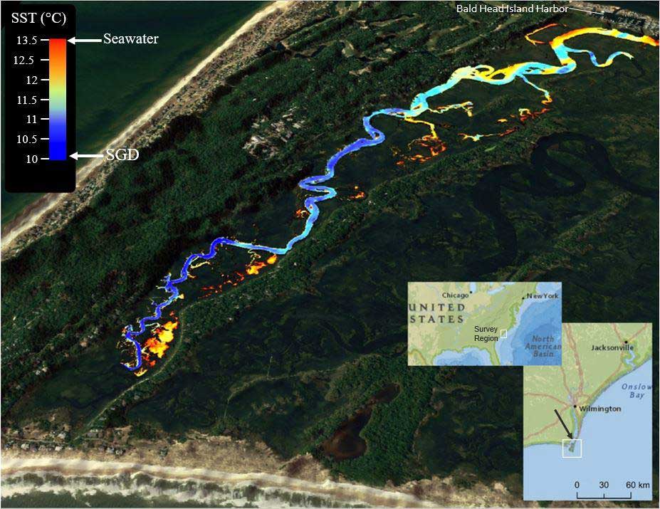 Thermal-map-of-submarine-groundwater-discharge