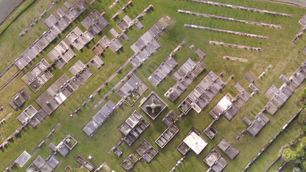 aerial-image-of-a-graveyard