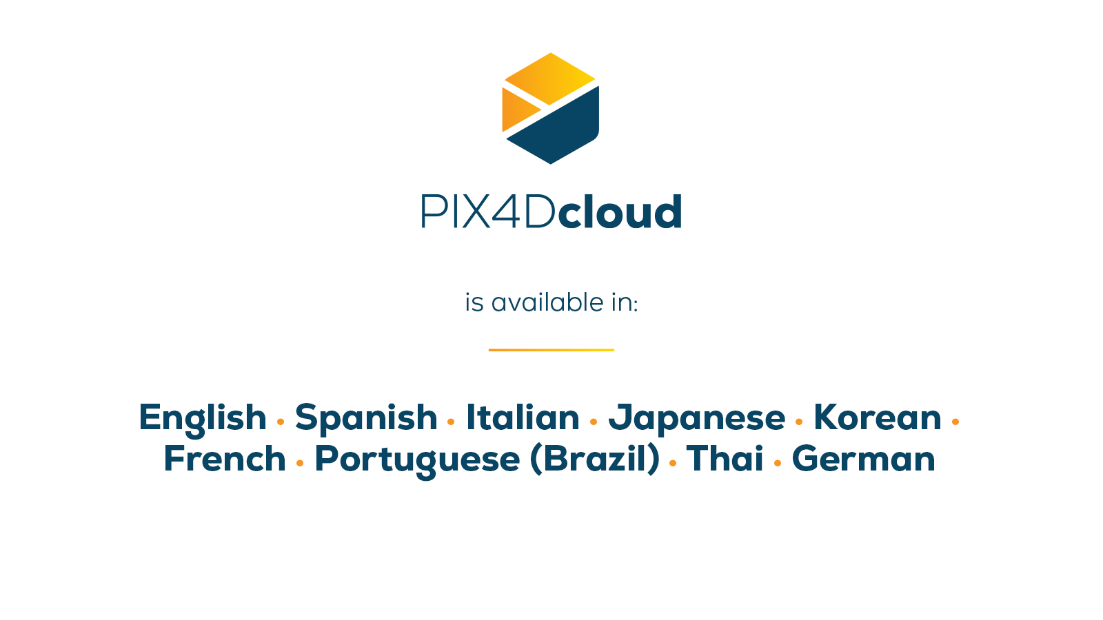 PIX4Dcloud is multilingual