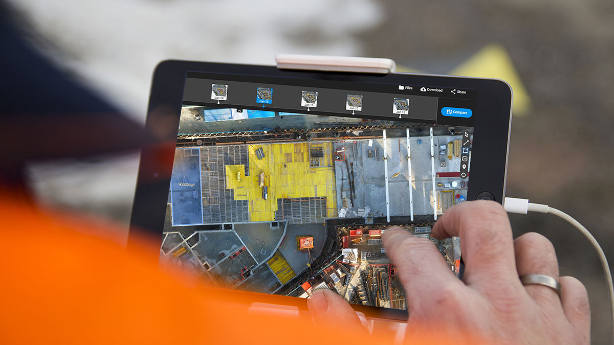 Improve as-built monitoring with aerial imagery from drones