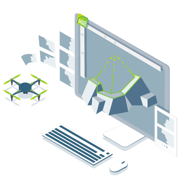 Digitalisierung von Drohnen-Aufnahmen mit Pix4Dmapper