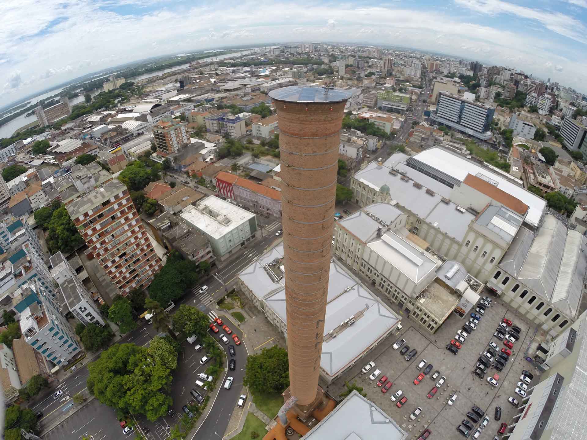 Drone inspection on 150-year-old chimney