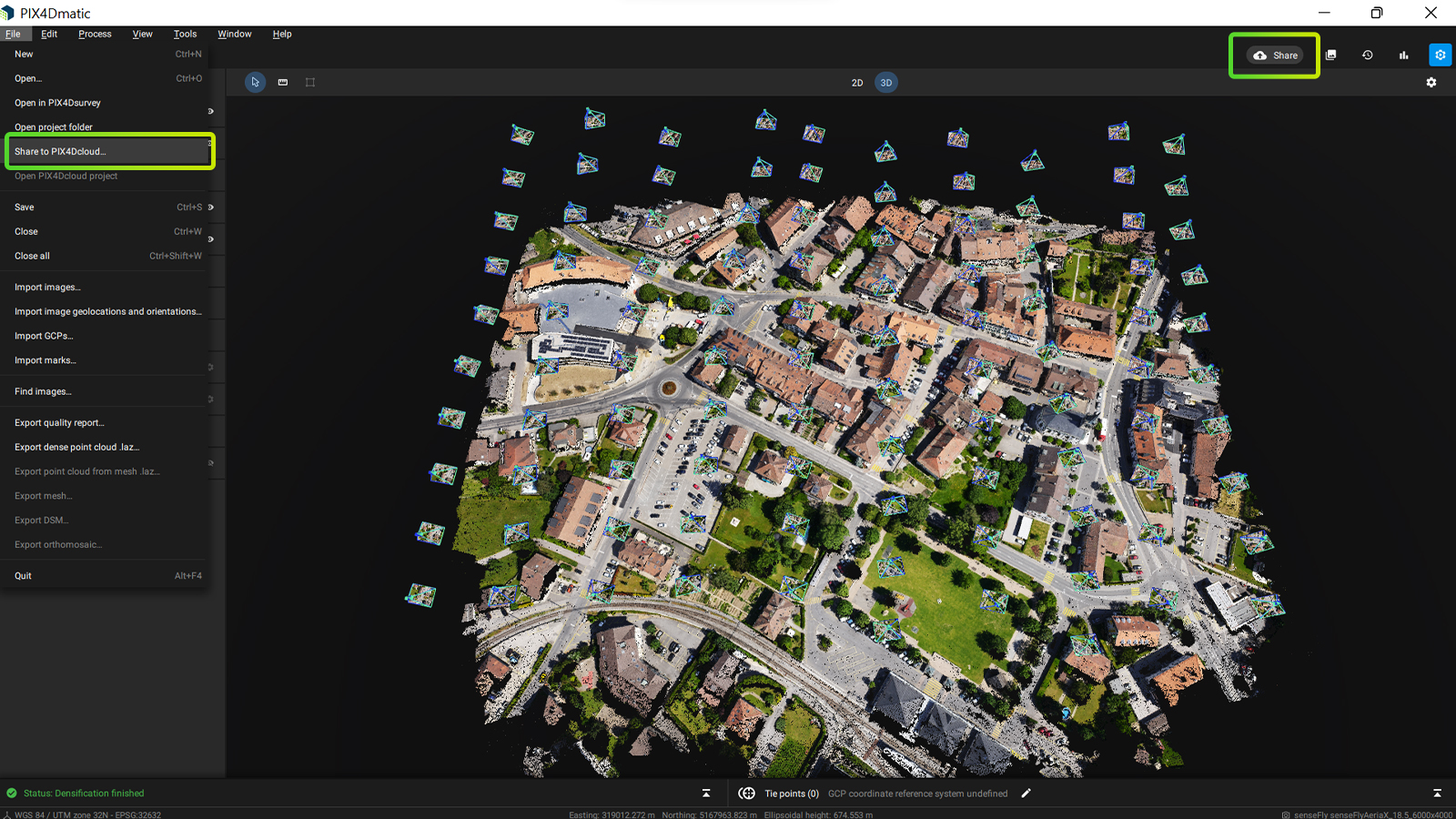 GCP import with PIX4Dmatic