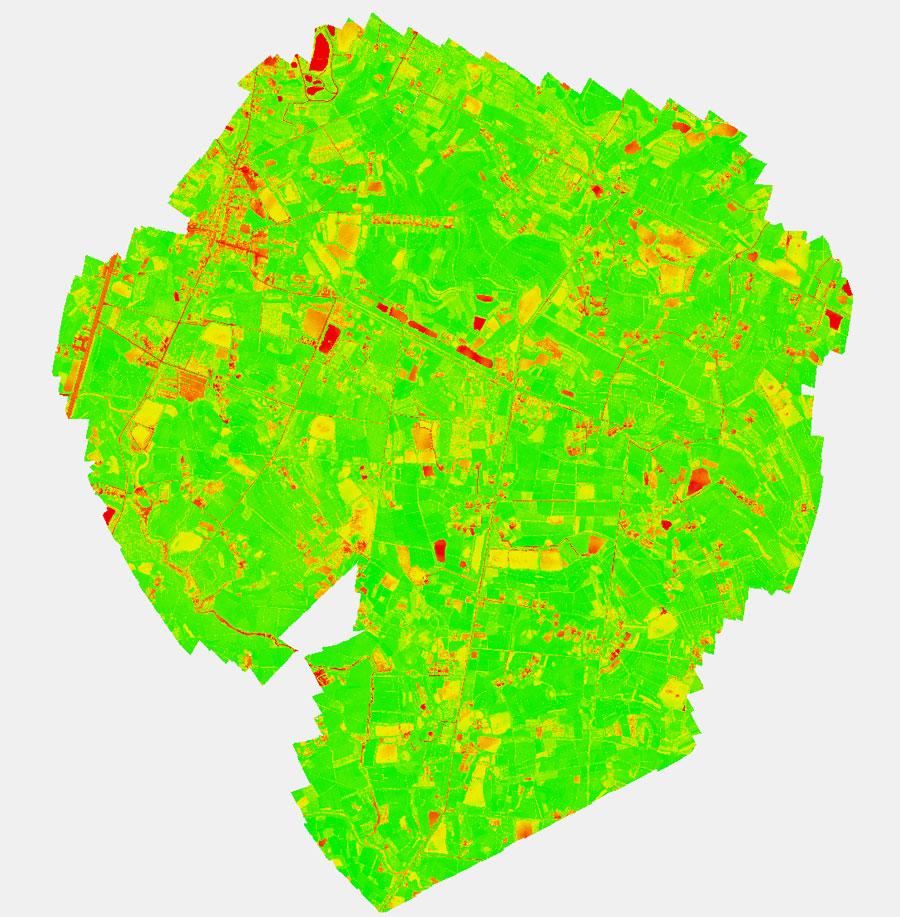 Pix4Dmapper NDVI map of Yuanmatou Village, Zhijiang City