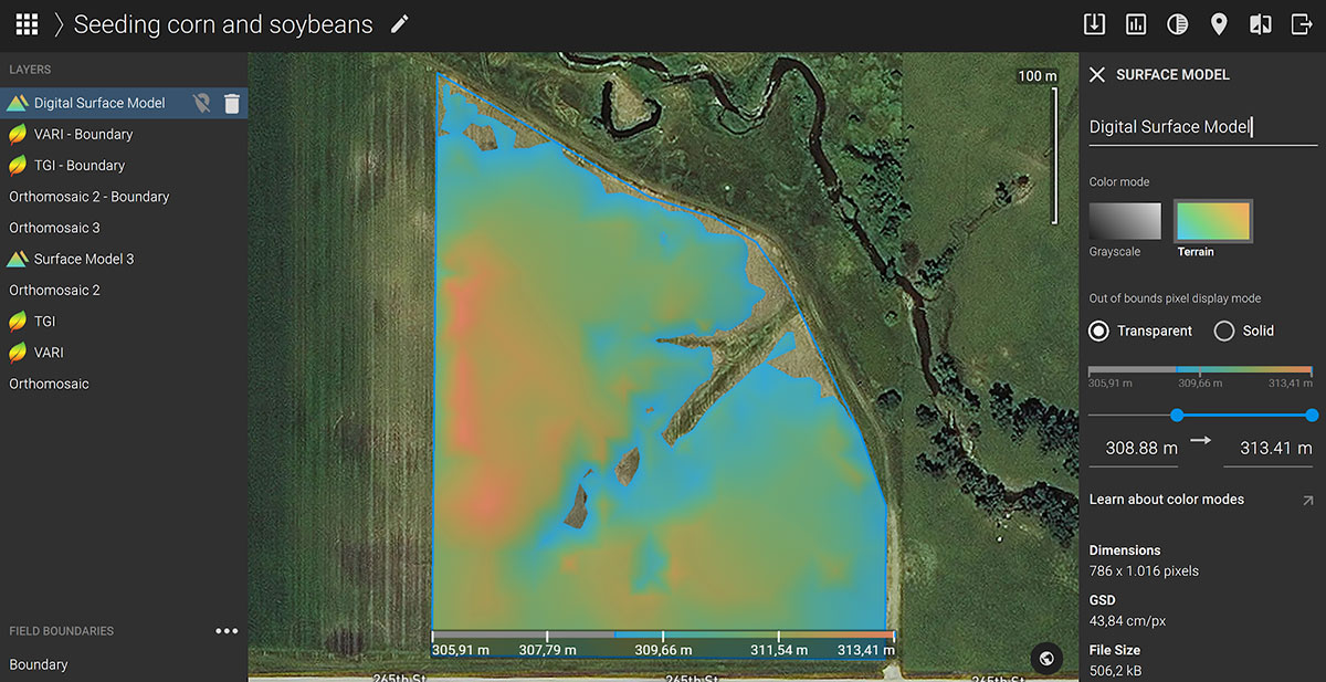 Color modes in Pix4Dfields