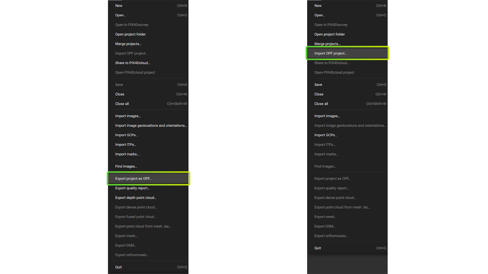 The OPF is already an export option for PIX4Dmatic users