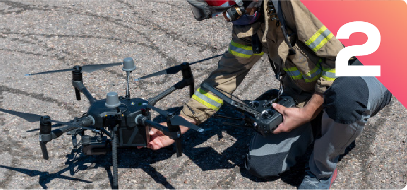 Flying drone to capture contextual collision scene