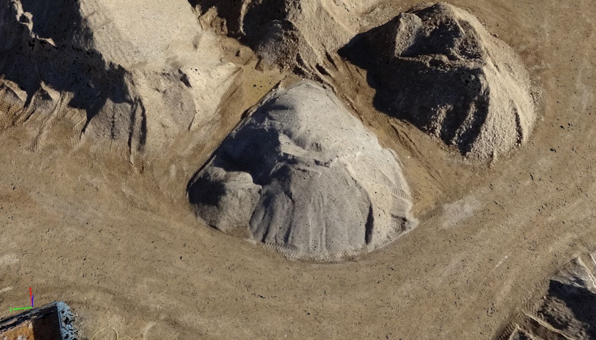 Stockpile volume calculation with photogrammetry Pix4D