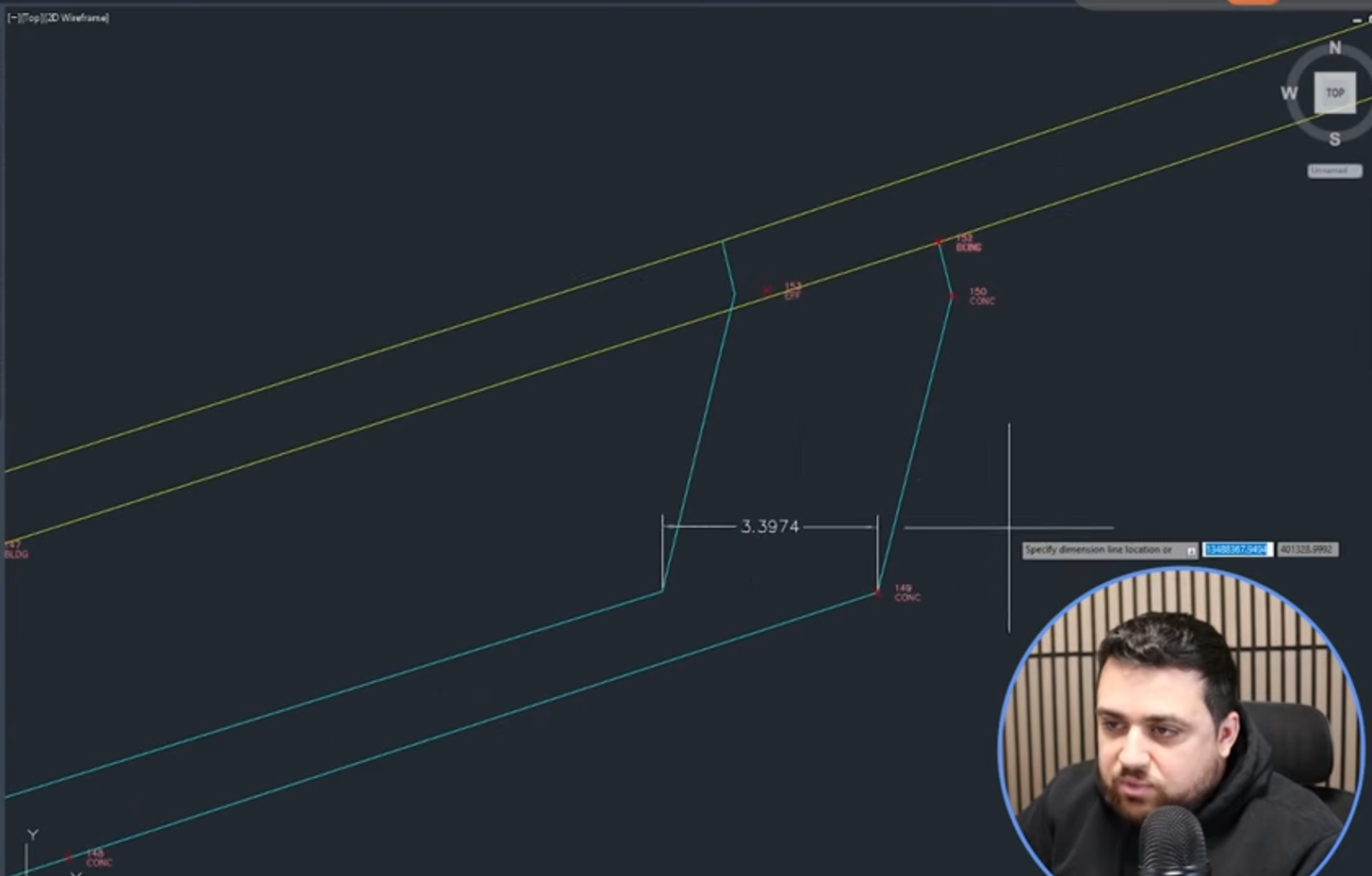 10. Comparing the line work extracted to AutoCAD from PIX4Dcatch with and without RTK