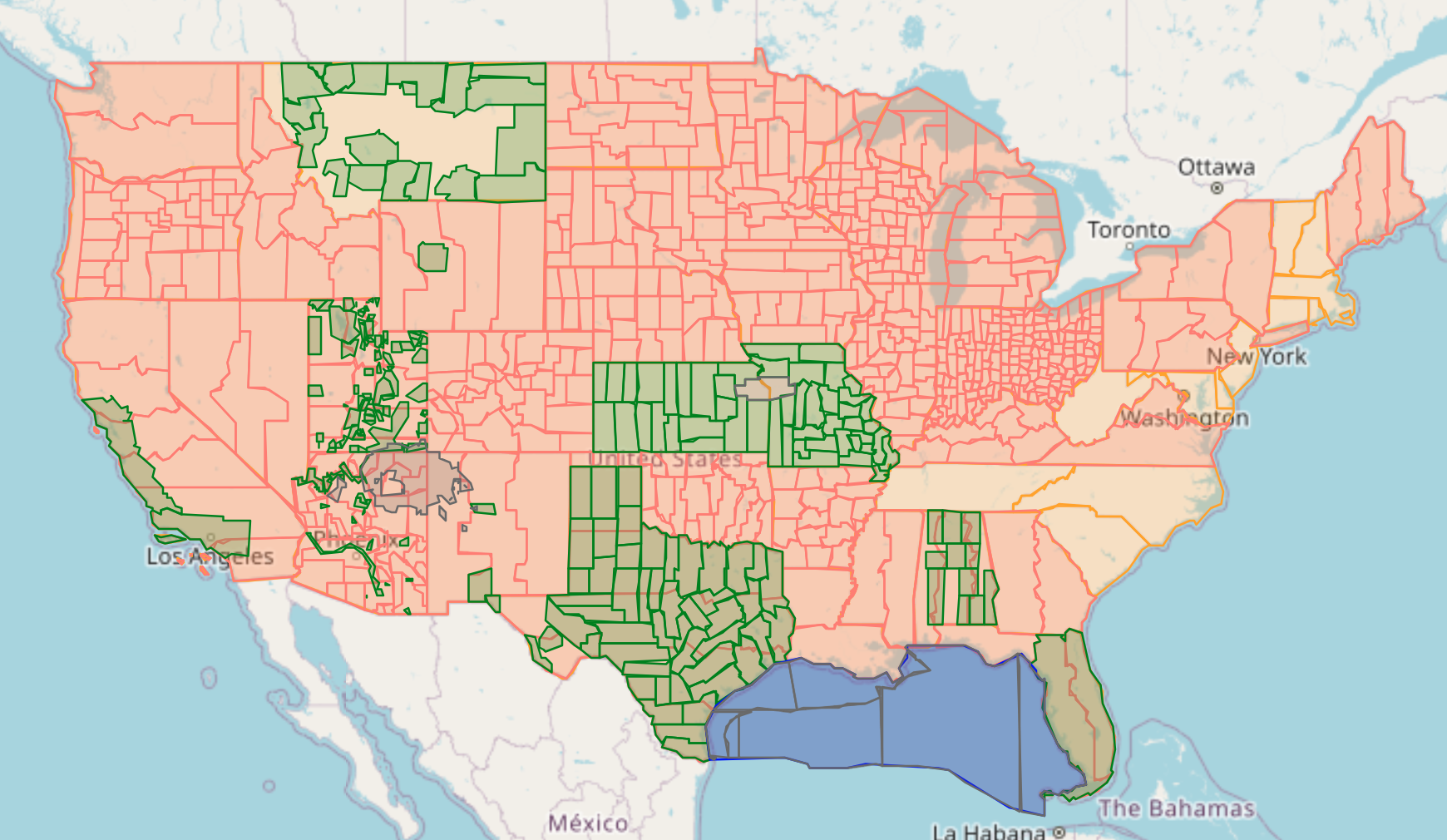 SPCS2022 State Plane Zone Classifications Map