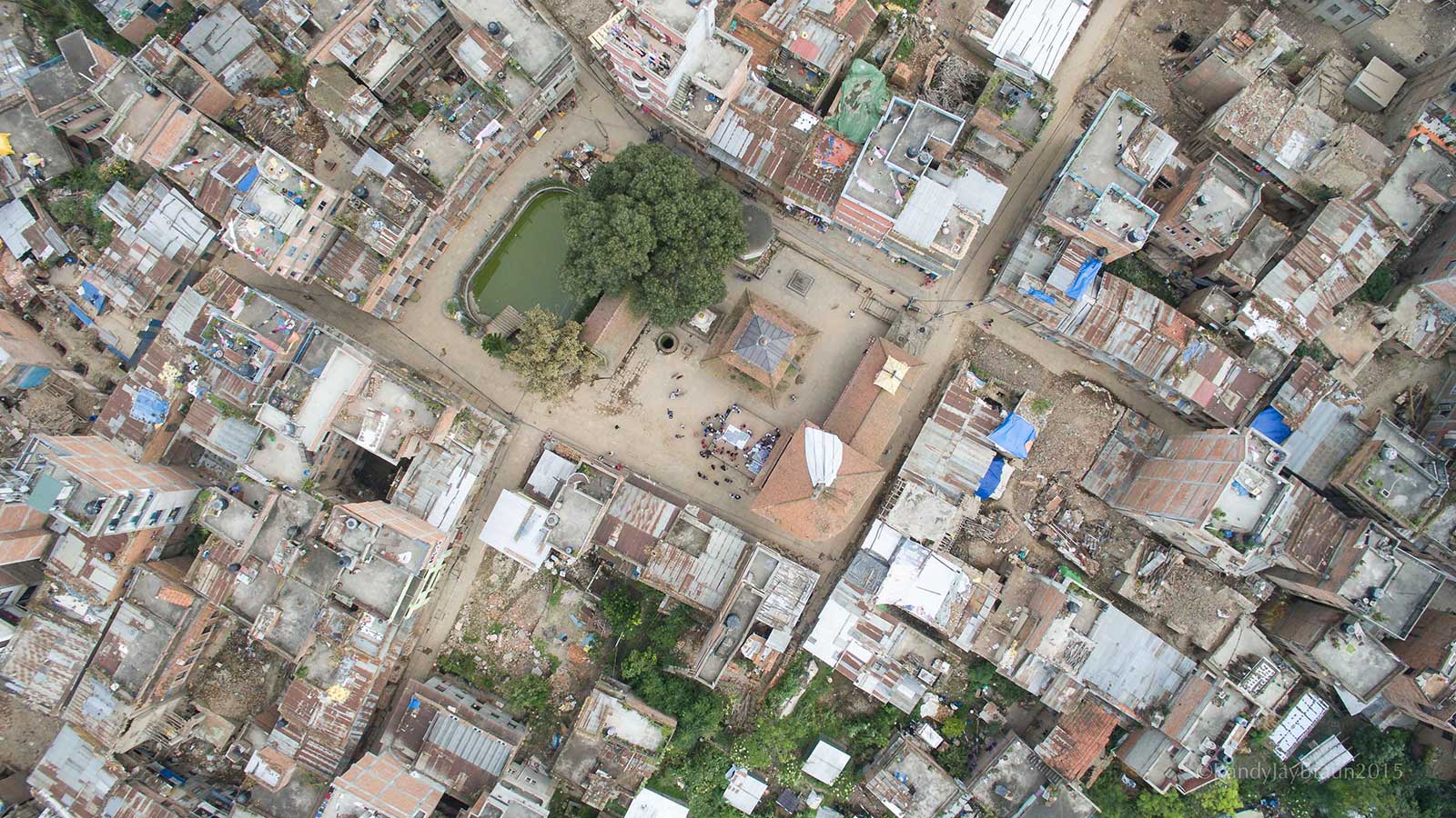 Aerial photography of Nepal after the earthquake