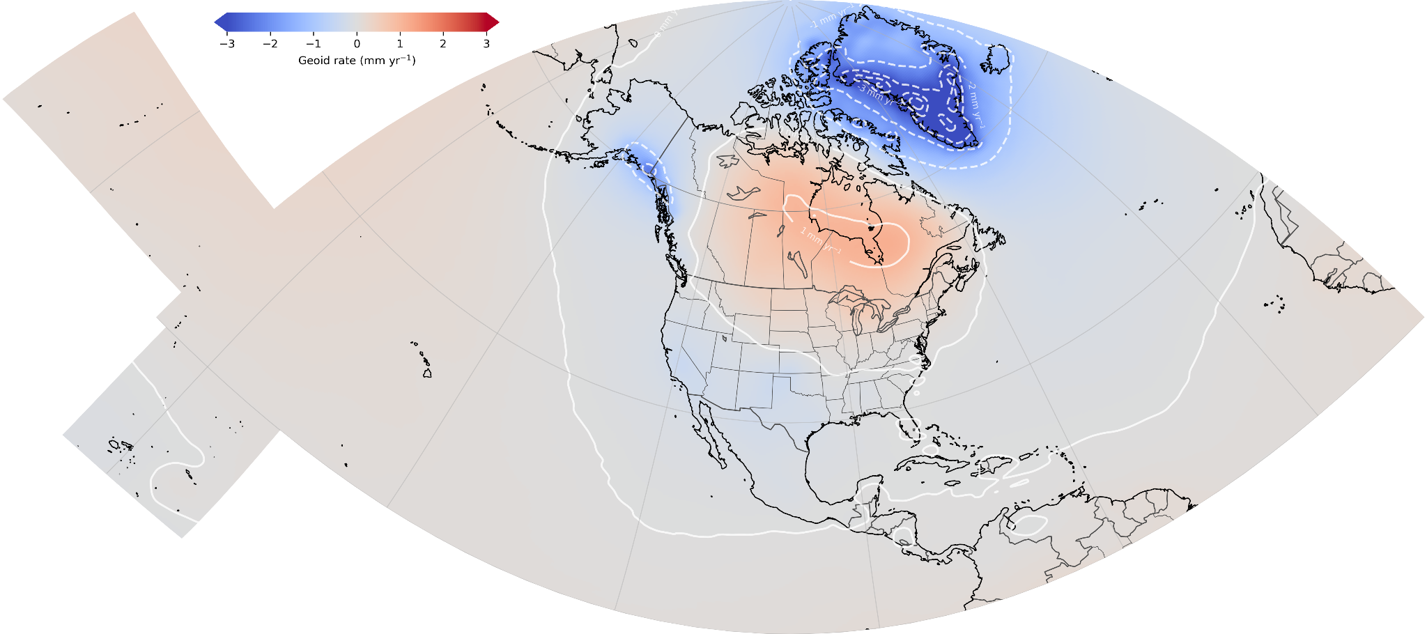 GEOID2022 Annual Geoid Rate Change Map