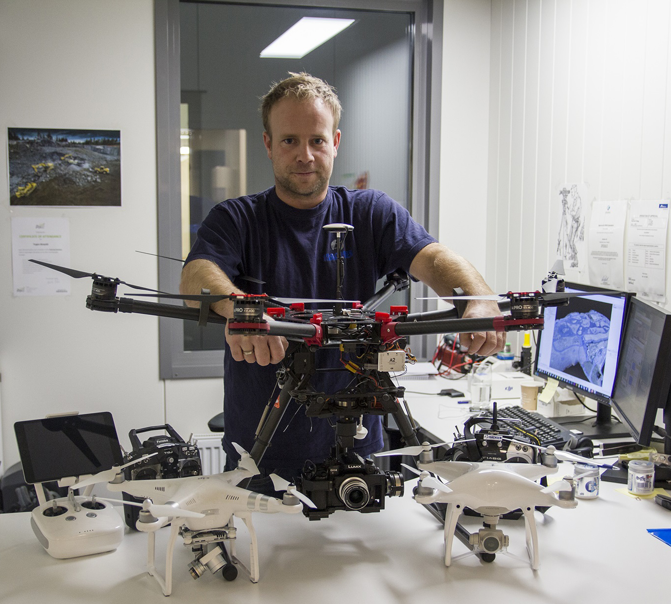 The team from Isachsen uses drone mapping on their construction sites