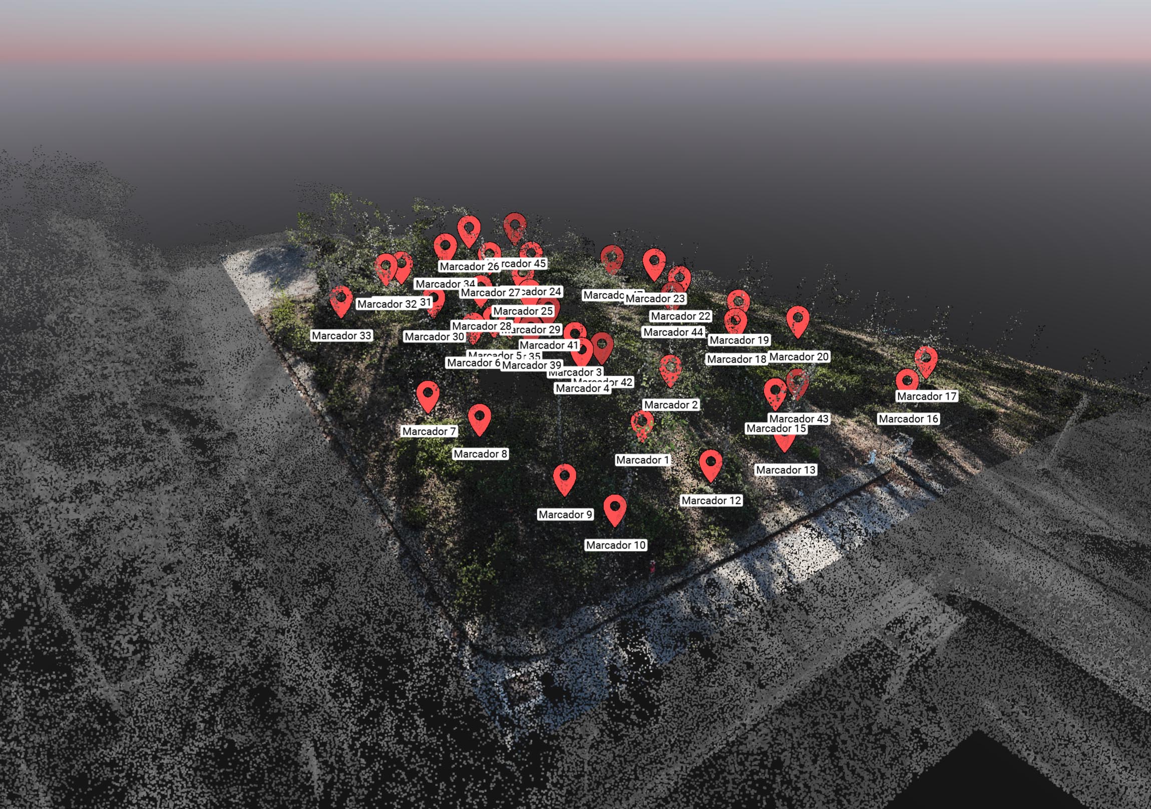 Identifying individual tree trunk locations in PIX4Dmatic