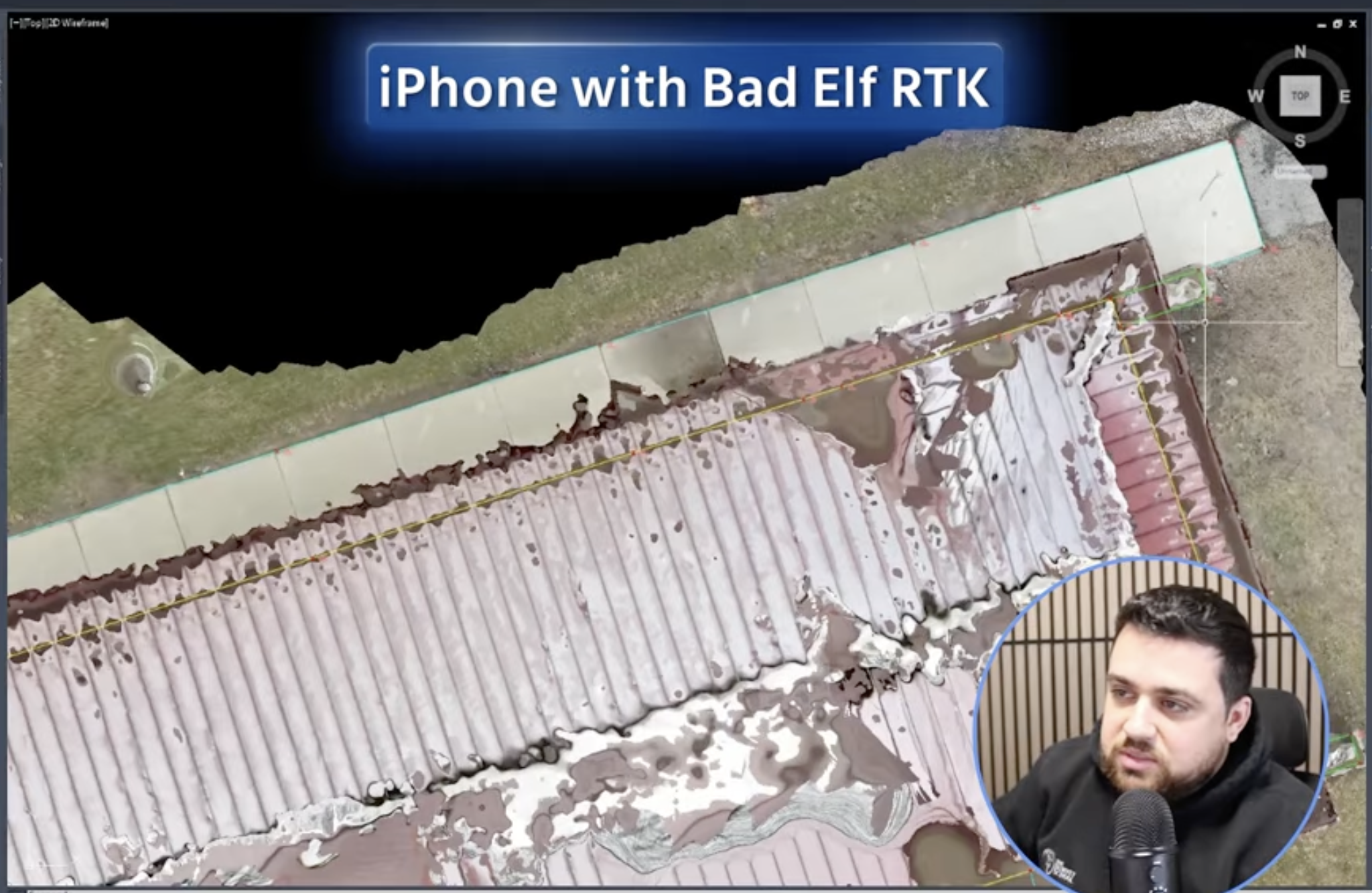 8. RTK orthomosaic compared to total station data