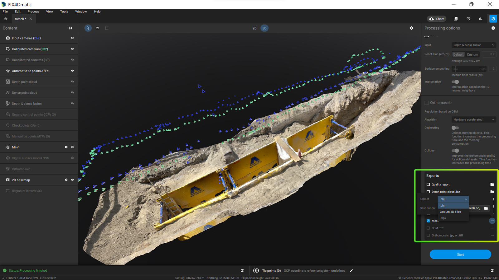 GCP import with PIX4Dmatic