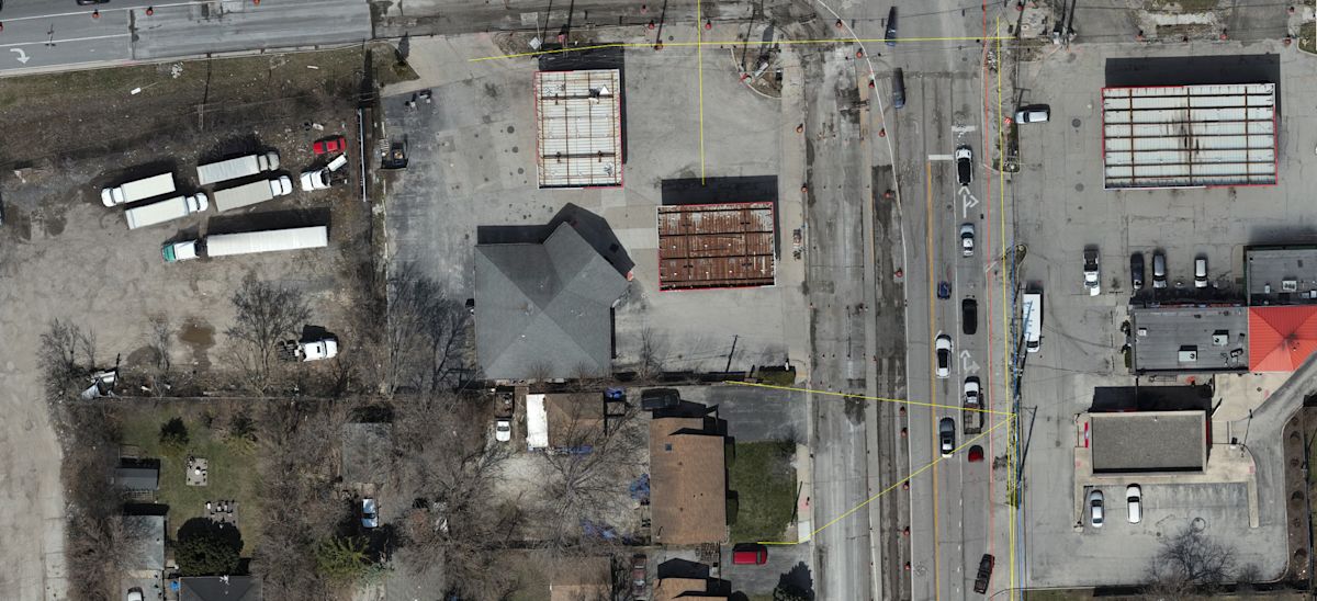 Water main and utility markings