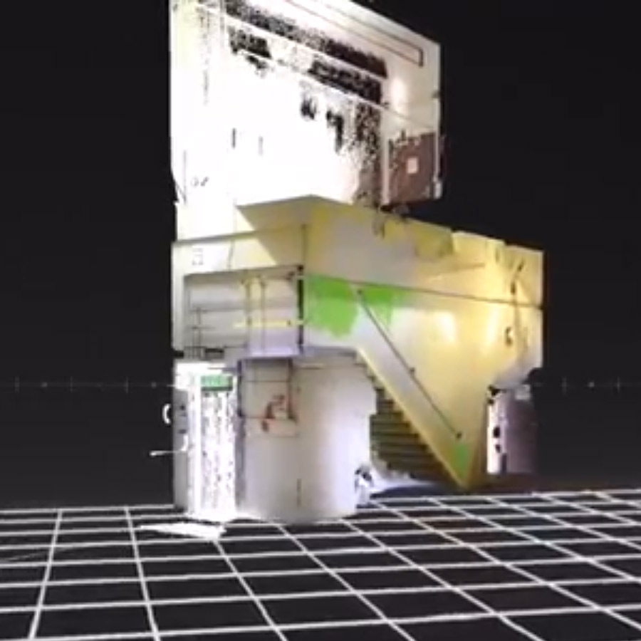LIDAR reconstruction of a metal stairwell